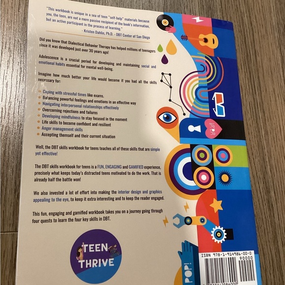 Dialectical‎ Behavior Therapy (DBT) Skills Workbook for Teens – NWOT - Picture 2 of 3